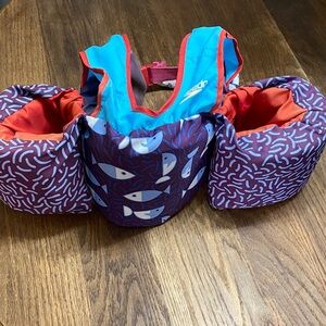 Speedo Blue and Red Fish Swim Vest